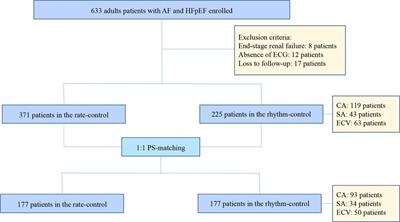 Effects of rhythm control on left atrial structure remodeling in atrial fibrillation and heart failure with preserved ejection fraction